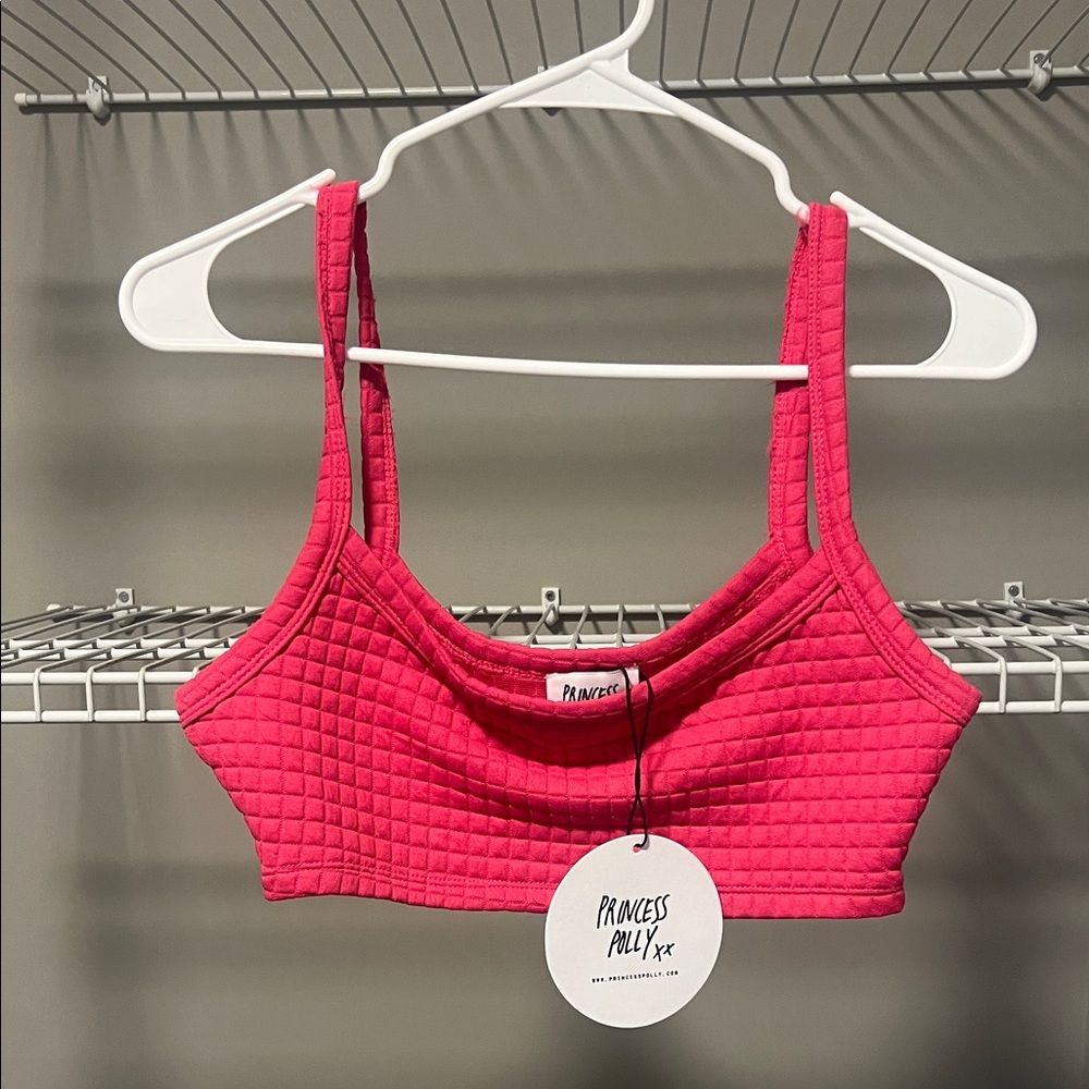 Princess Polly Fuchsia Textured Bra